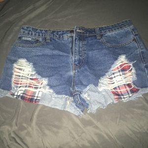 Forever 21 Distressed Jean Shorts